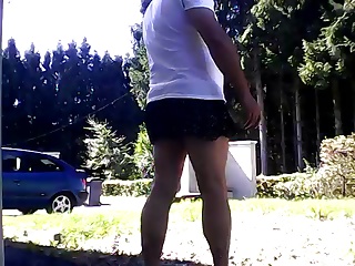 lilian77 mini skirt and front of my house 02