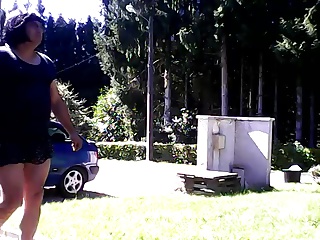 lilian77 mini skirt and front of my house 03