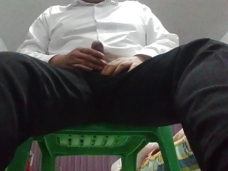 Asian bear cumming after work