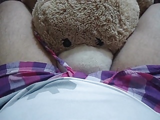 Facesitting my teddy bear