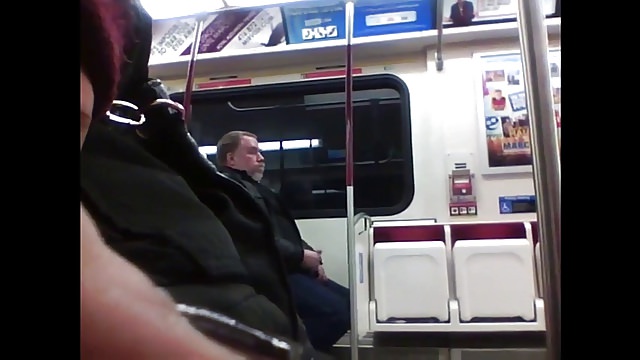 Man caught jacking in a public train