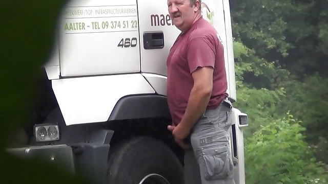 Trucker needed a quick wank