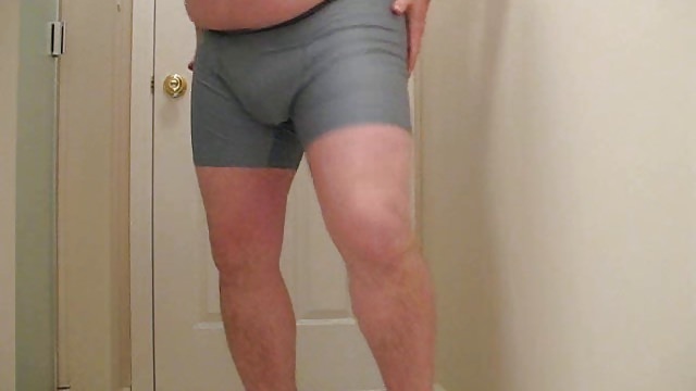 Chubby Guy Strips After A Long Day At Work