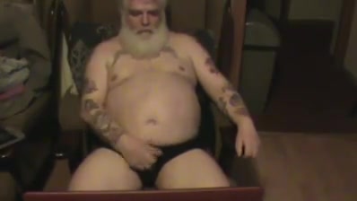 Old man having a wank