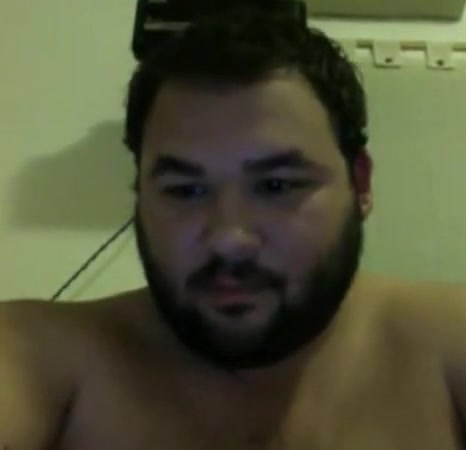 Sexy bear jerking off