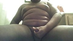 Black Chub Jerking Nude Before Shower